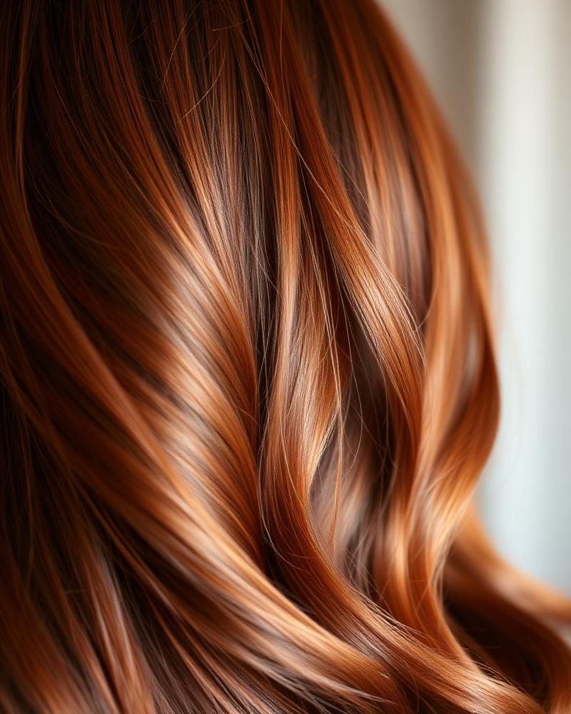 Rich auburn hair color result